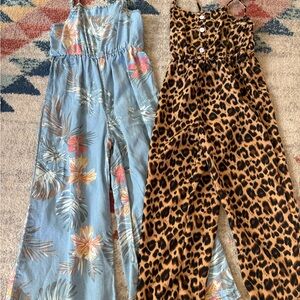 SHEIN Kids Tropical and Leopard Jumpsuits